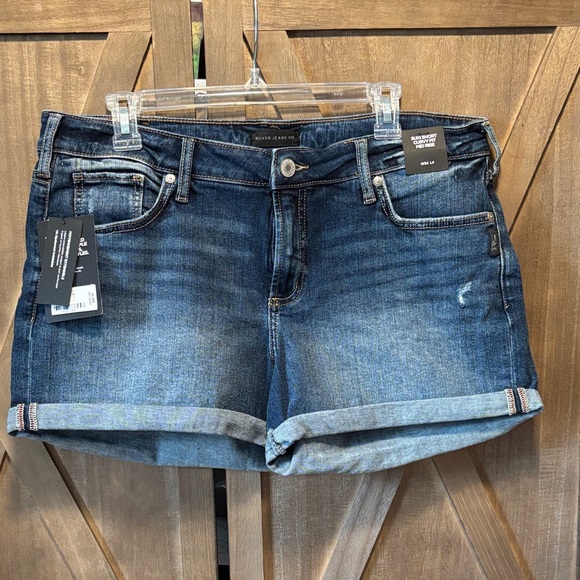 Silver Jeans Pants - Silver Jeans Dark Blue Suki Curvy Fit Mid Rise Jean Shorts